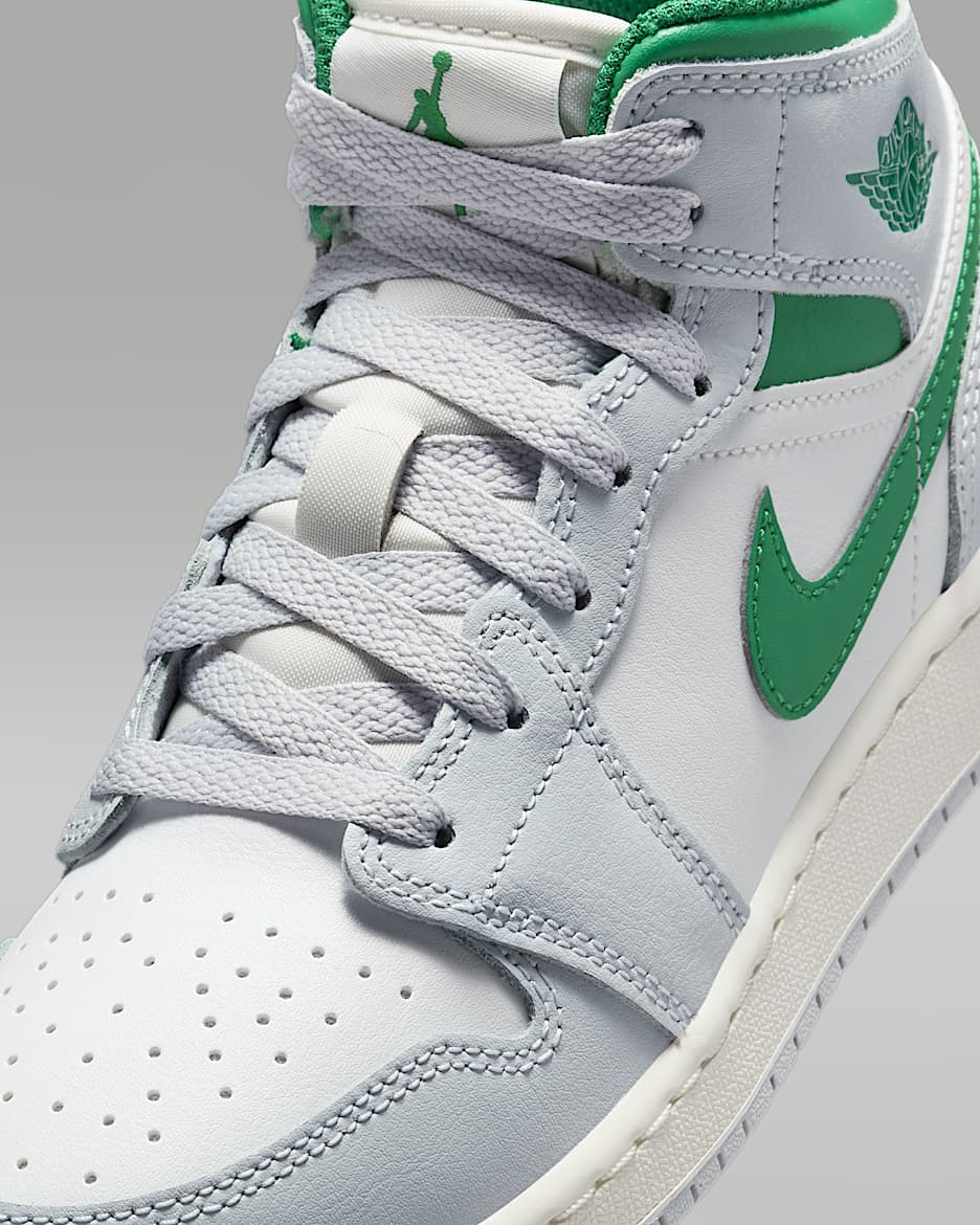 Nike air jordan 1 mid white pure platinum best sale